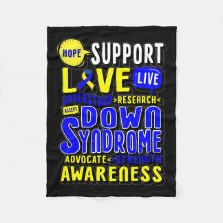 Hope Liebe World Down Syndrome Day Women Kids Fleecedecke