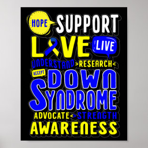 Hope Liebe World Down Syndrome Day Women Kids Poster