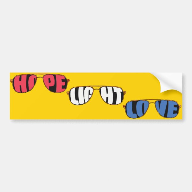 Hope Light Liebe Biden Autoaufkleber (Vorne)
