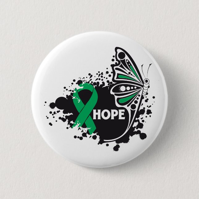 Hope Liver Cancer Butterfly Button (Vorderseite)