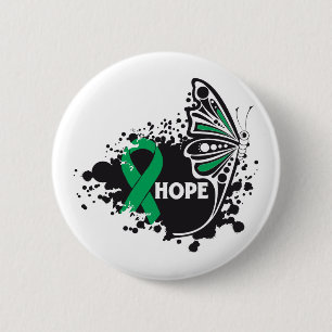 Hope Liver Cancer Butterfly Button
