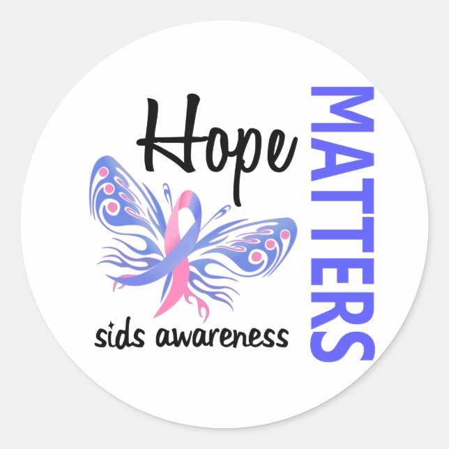 Hope Matts Butterfly SIDS Runder Aufkleber (Vorderseite)