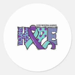 Hope Mental Health Message Runder Aufkleber