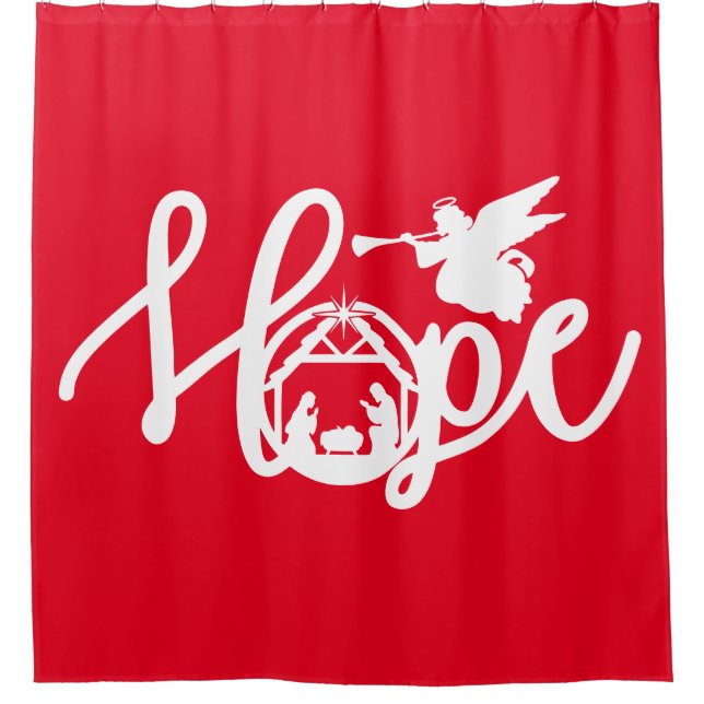 Hope Nativity Christmas Duschvorhang (Vorderseite)