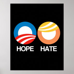 HOPE (Obama) gegen HATE (Trump) Poster