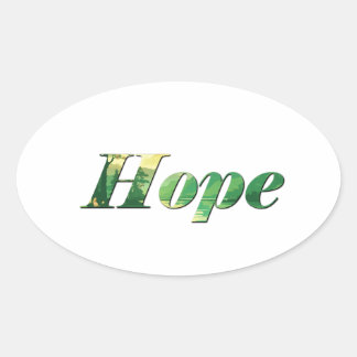 Hope. Ovaler Aufkleber