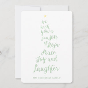 Hope Peace Joie et rire Carte photo de vacances
