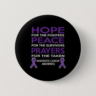Hope Peace Prayers Bauchspeicheldrüsenkrebs-Bewuss Button