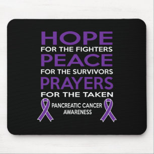 Hope Peace Prayers Bauchspeicheldrüsenkrebs-Bewuss Mousepad