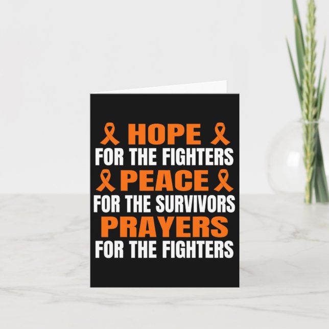 Hope Peace Prayers Leukemia Awareness Karte (Vorderseite)