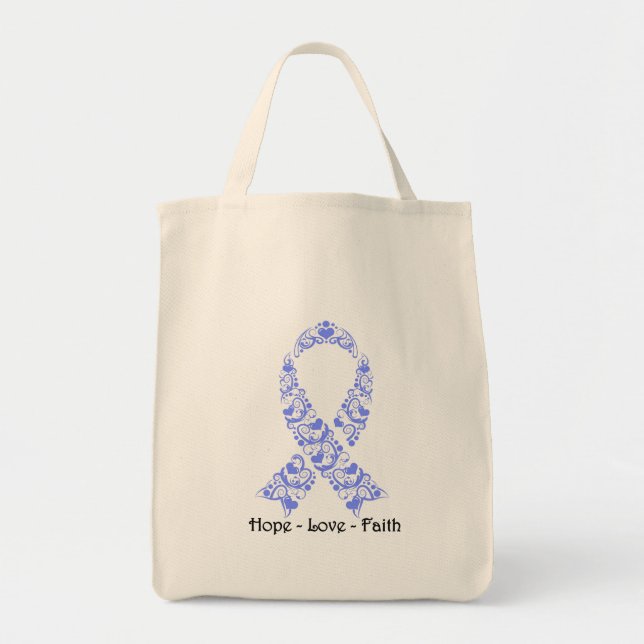 Hope Periwinkle Awareness Ribbon Tragetasche (Vorne)