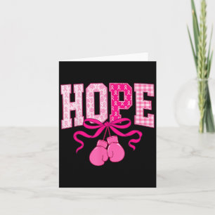 Hope Pink Ribbon Boxing Gloves Pink Brustkrebs Karte