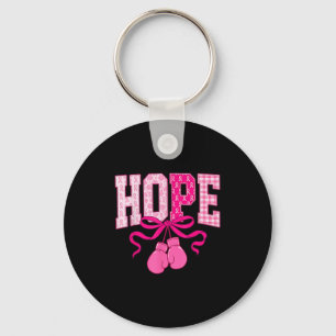Hope Pink Ribbon Boxing Gloves Pink Brustkrebs Schlüsselanhänger