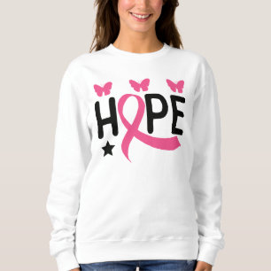 Hope Pink Ribbon Kämpfer Überlebende Brustkrebs H Sweatshirt