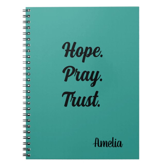 Hope Pray Trust Personalisiert Notizblock (Vorderseite)