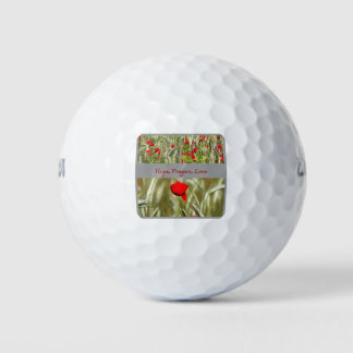 Hope Prayers Liebe Bereavement Card mit Mohn Golfball