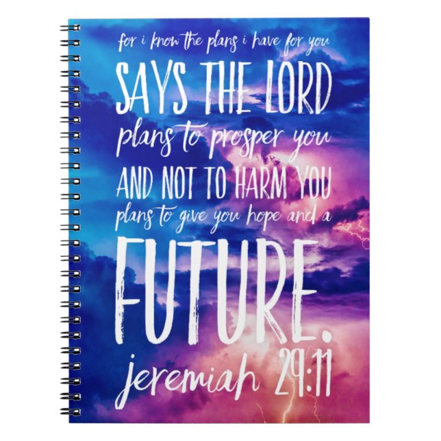 Hope Prosperity Bible Verse Christliche Schrift Notizblock (Vorderseite)