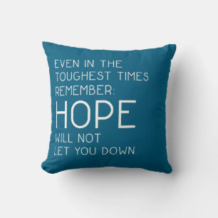 Hope Quotes Ocean Blue Kissen