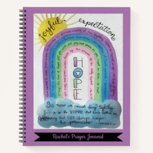 Hope Rainbow Scripture Journal de prière personna