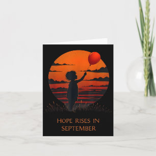 Hope Rises September Kinderkrebs-Bewusstsein Ri Karte