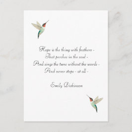 Hope Ruby-throated Hummingbirds Postcard Postkarte