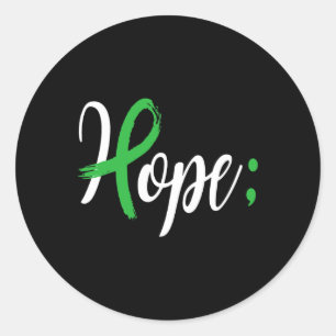 Hope Semicolon Mental Health Awareness Month Suppl Runder Aufkleber