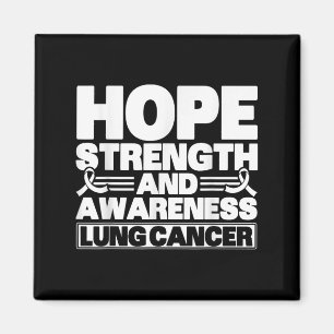Hope Stärke and Awareness Lungenkrebs Bewusstsein Magnet