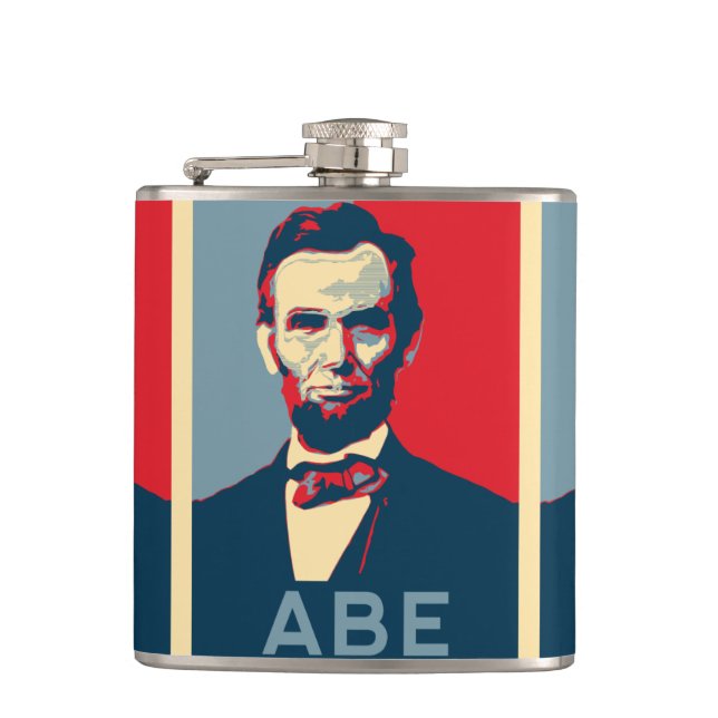 Hope Style Lincoln Portrait Flachmann (Vorderseite)
