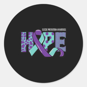 Hope Suicide Prevention Awareness Mental Health Runder Aufkleber
