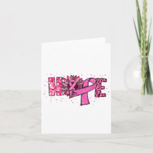 Hope Sunflower Leopard Pink Ribbon Brustkrebs A Karte