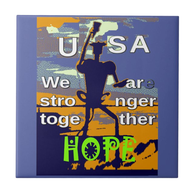 Hope USA Wir sind enger Together Inspiration Fliese (Vorderseite)
