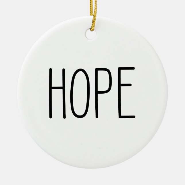 HOPE Weihnachtsfeiertage Keramik Ornament (Vorne)