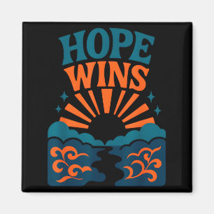 Hope Wins Römer 15_13 Sunrise Ocean Christian Magnet
