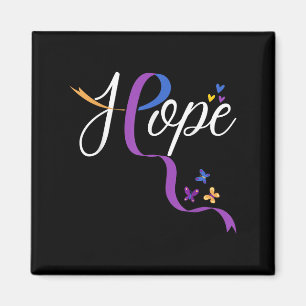 Hope Womens Blase Cancer Awareness Ribbon Butter Magnet