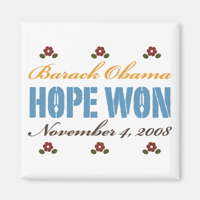Hope Won Obama Magnet (Devant)
