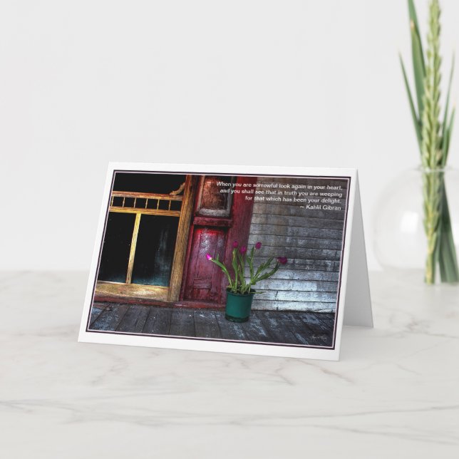 Hope Writ in Tulips : Carte de devis Gibran (Devant)