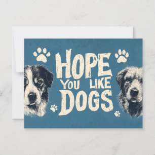 "Hope you like Hogs" Vintages Zeichen Postkarte