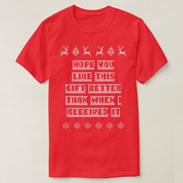 Hope You Like This Gift Christmas Friends Xmas Bud T-Shirt (Design vorne)