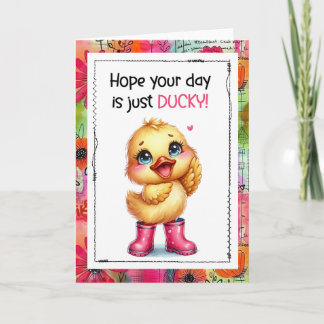Hope Your Day Is Just Ducky Cute Duck Card Karte