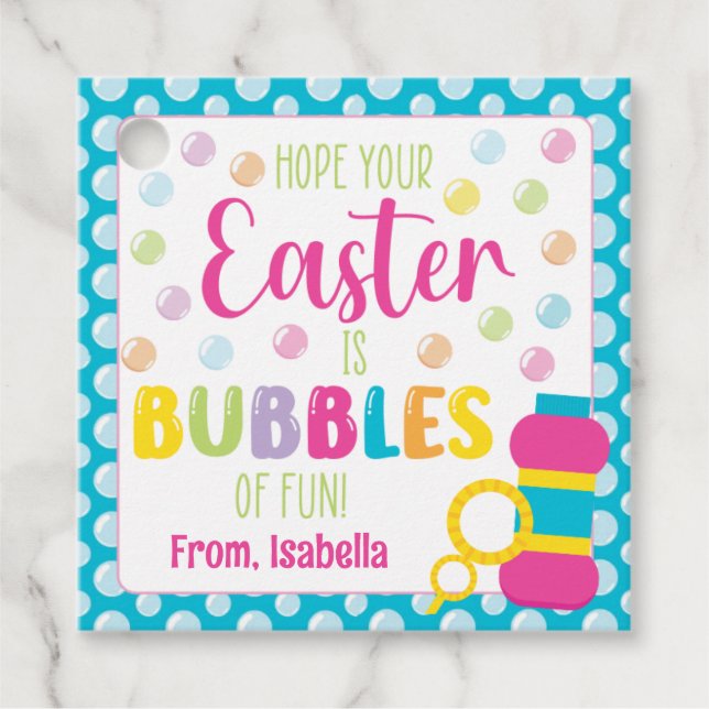 Hope Your Easter is Bubbles of Fun Geschenkanhänger (Vorderseite)