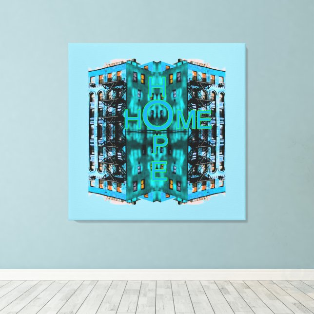 Hope Zuhause Leinwanddruck (Insitu (Holzboden))
