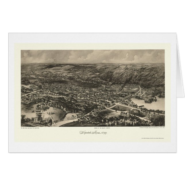 Hopedale, carte panoramique de mA - 1899 (Devant horizontal)