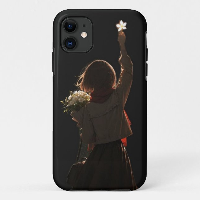 Hopeful gaze iPhone case (Rückseite)