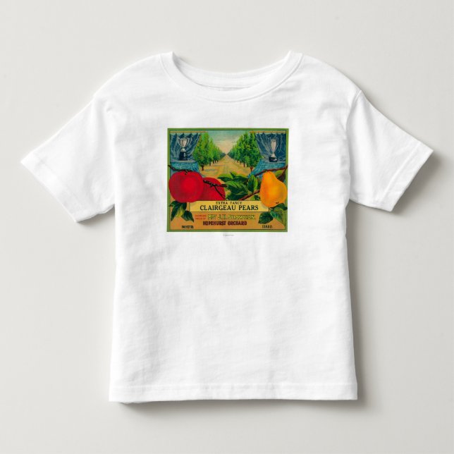 Hopehurst Birnen-Kiste LabelPayette, Kleinkind T-shirt (Vorderseite)