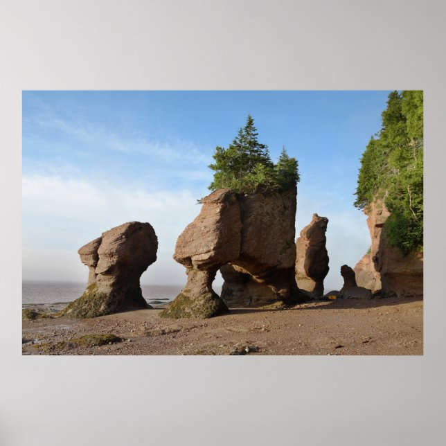 Hopewell Felsen im Sonnenaufgang Poster (Vorne)