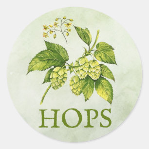 Hopfen-Kräuteraufkleber Runder Aufkleber