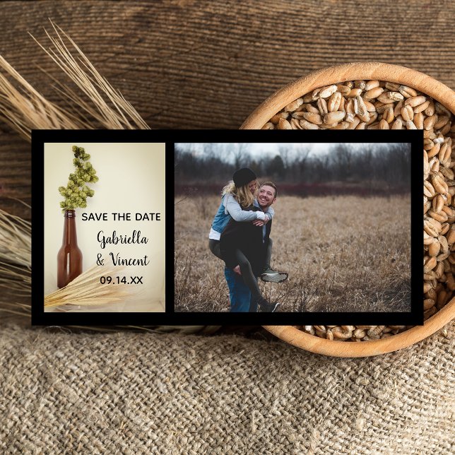 Hopfen und Brauereien, getrocknet, Hochzeit speich Save The Date (Von Creator hochgeladen)