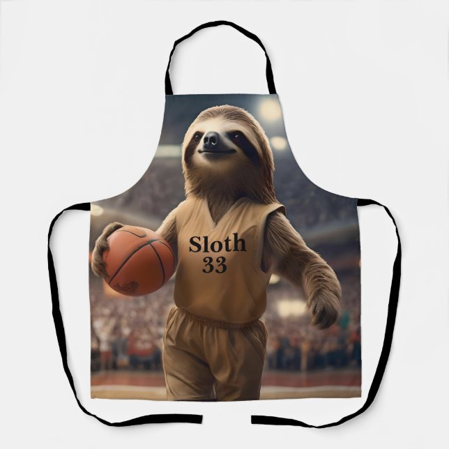 Hopfen und Hangs: Der Slam Dunking Sloth, Schürze (Vorderseite)