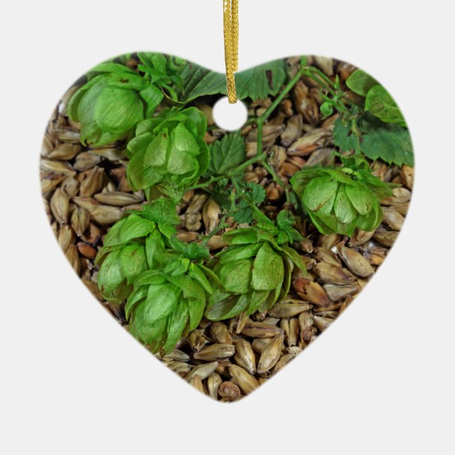 Hopfen und Malz Keramikornament (Vorne)