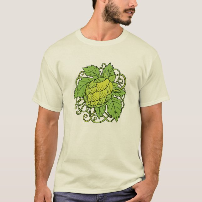 Hopfenentwurf (das T-Stück des T-Shirt (Vorderseite)